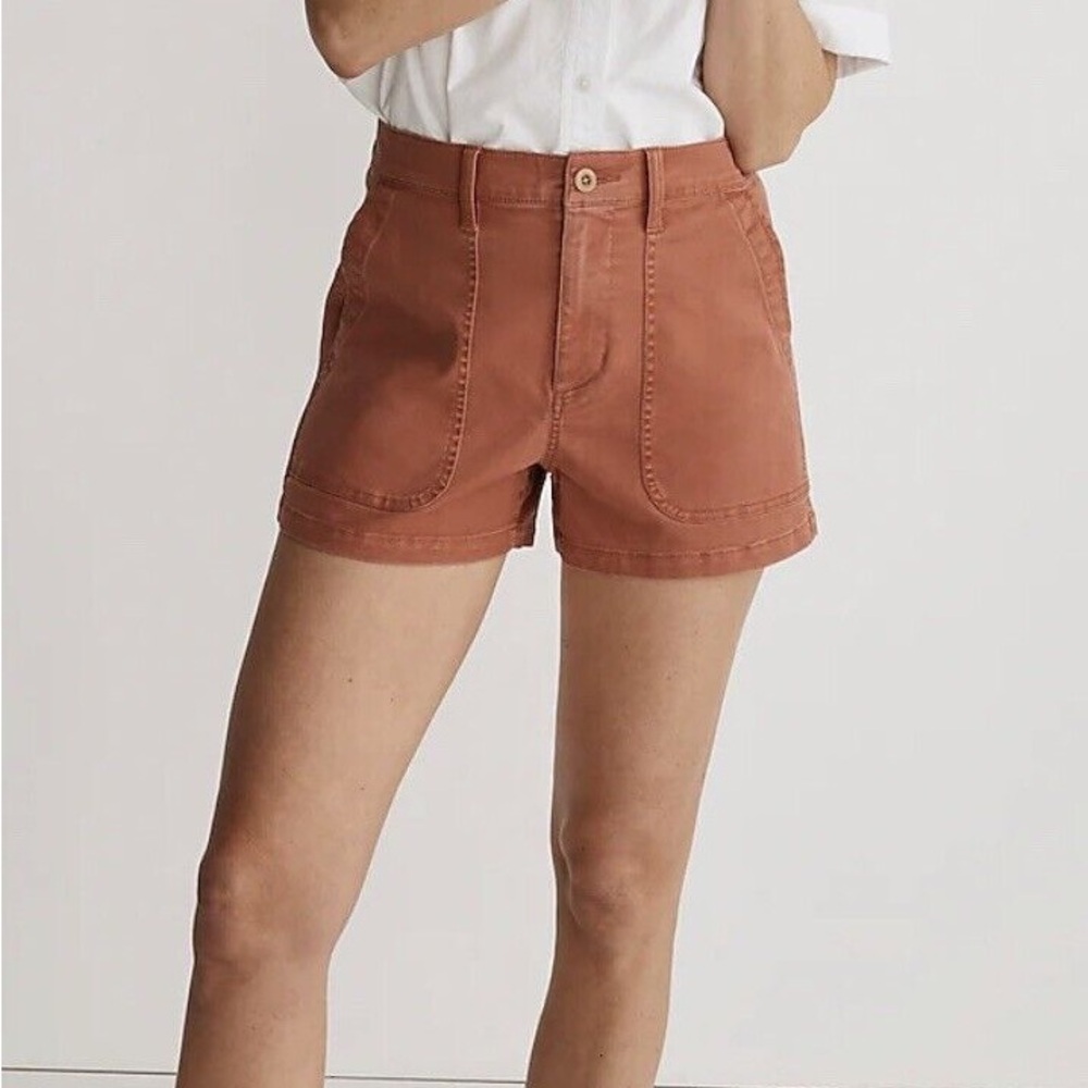 Madewell High Waist Rust Shorts
